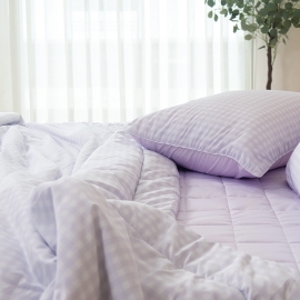 Purple Check Bedding Set (SS/Q/K)