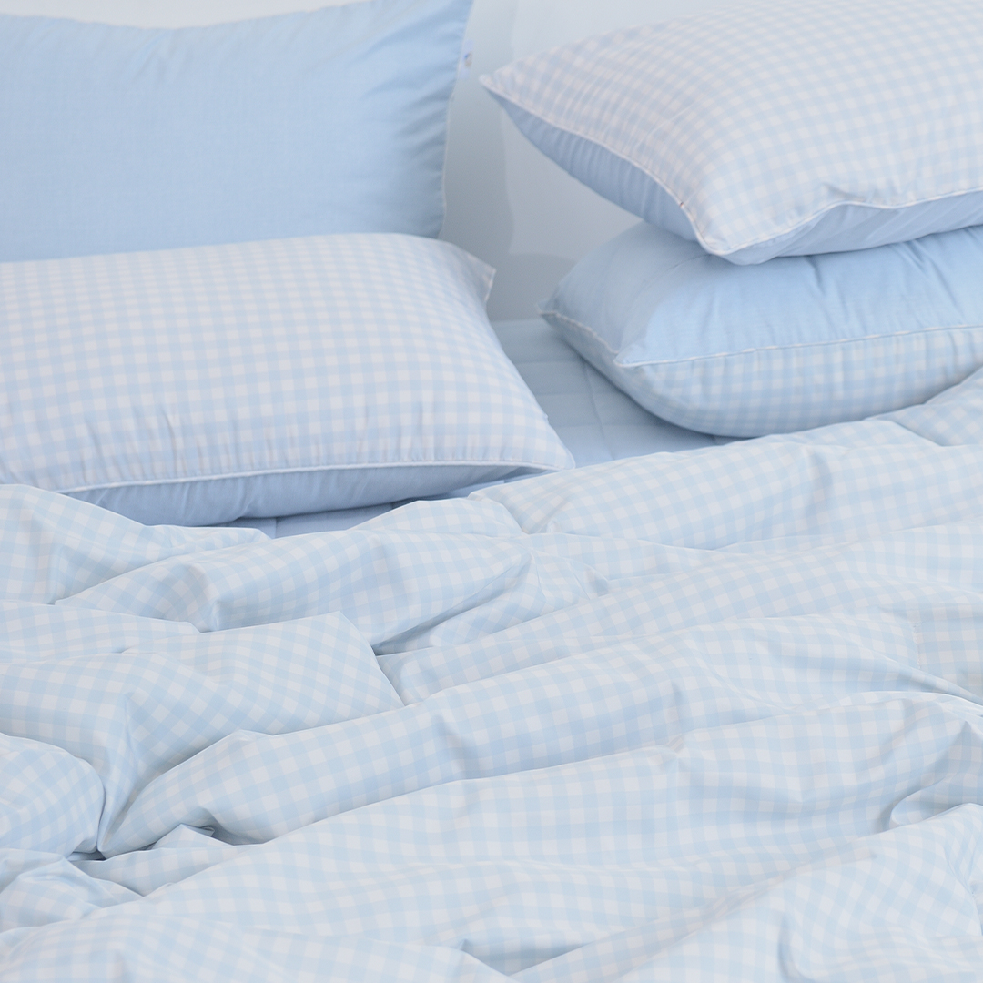 Blue Check Bedding Set (SS/Q/K)