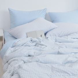 Blue Check Bedding Set (SS/Q/K)