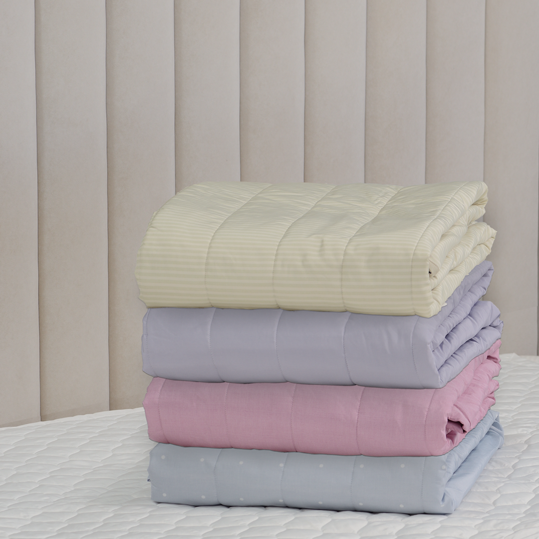 Striped Quilted Mattress Pad